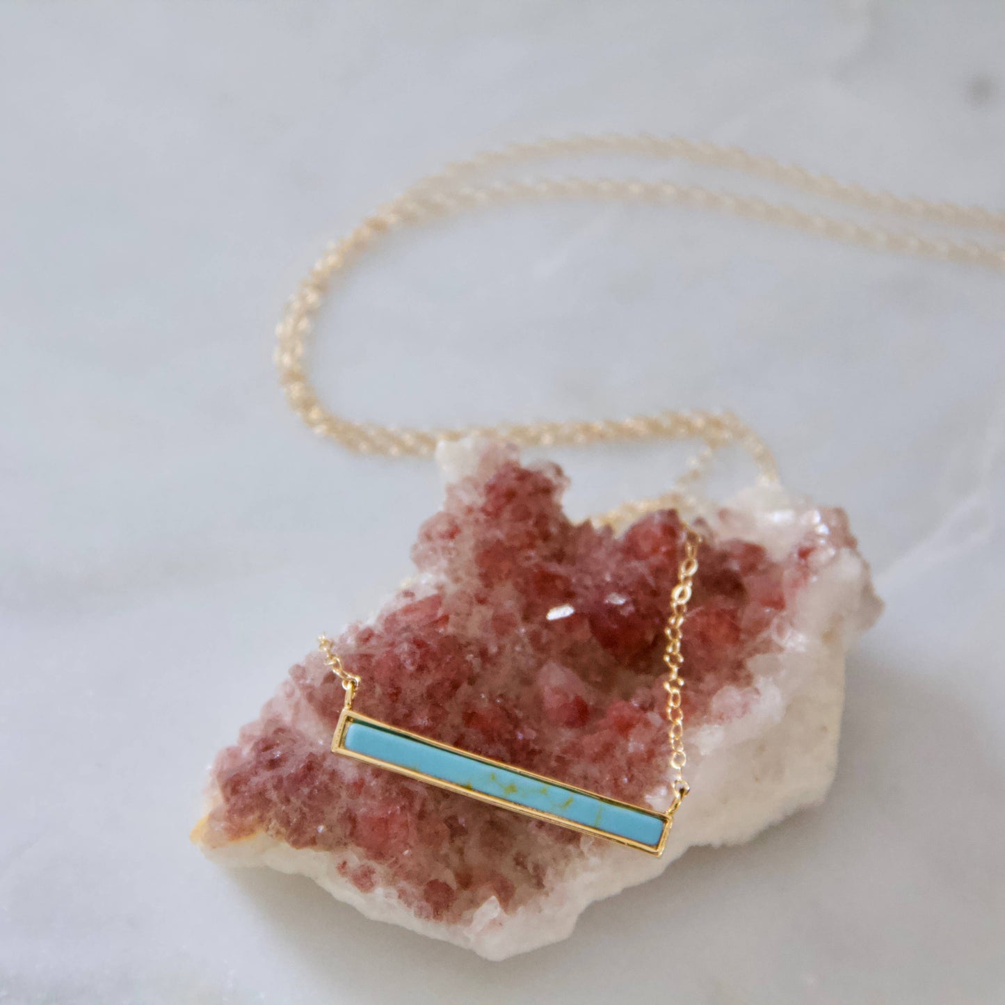 Turquoise Bar Necklace