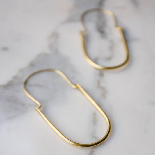 Forged Brass Hinged Hoops