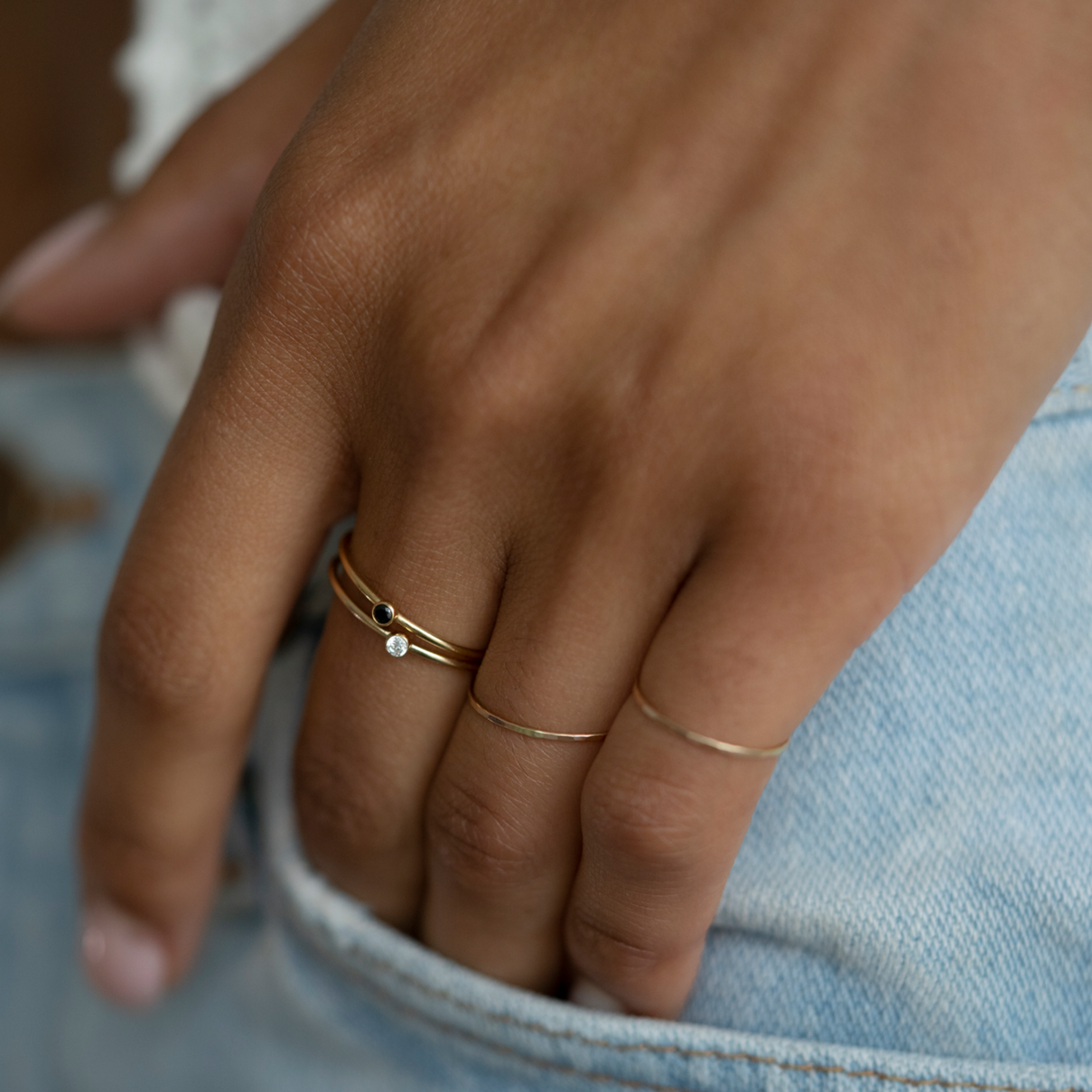 Hammered Stacker Ring