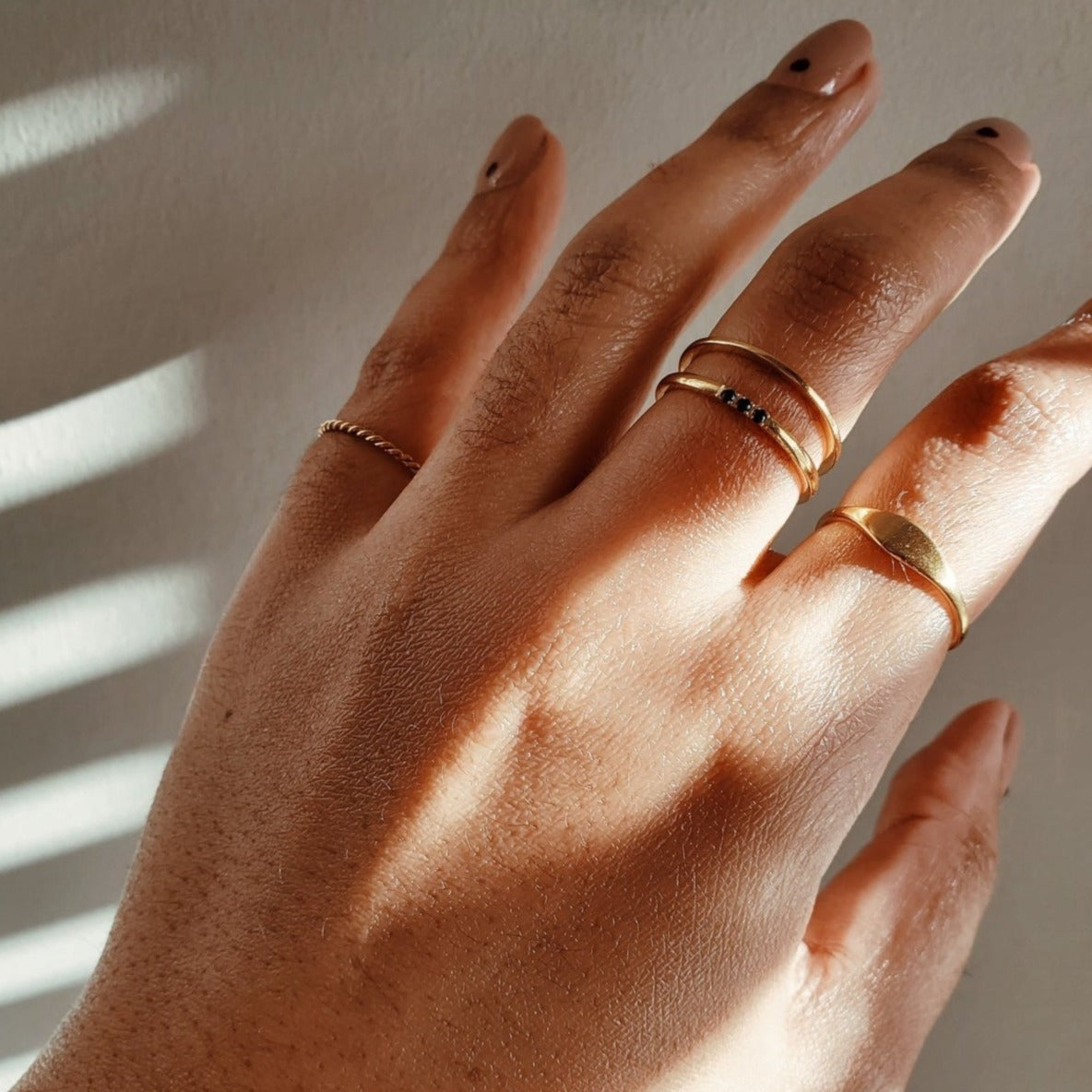 Gold Mini Signet Ring