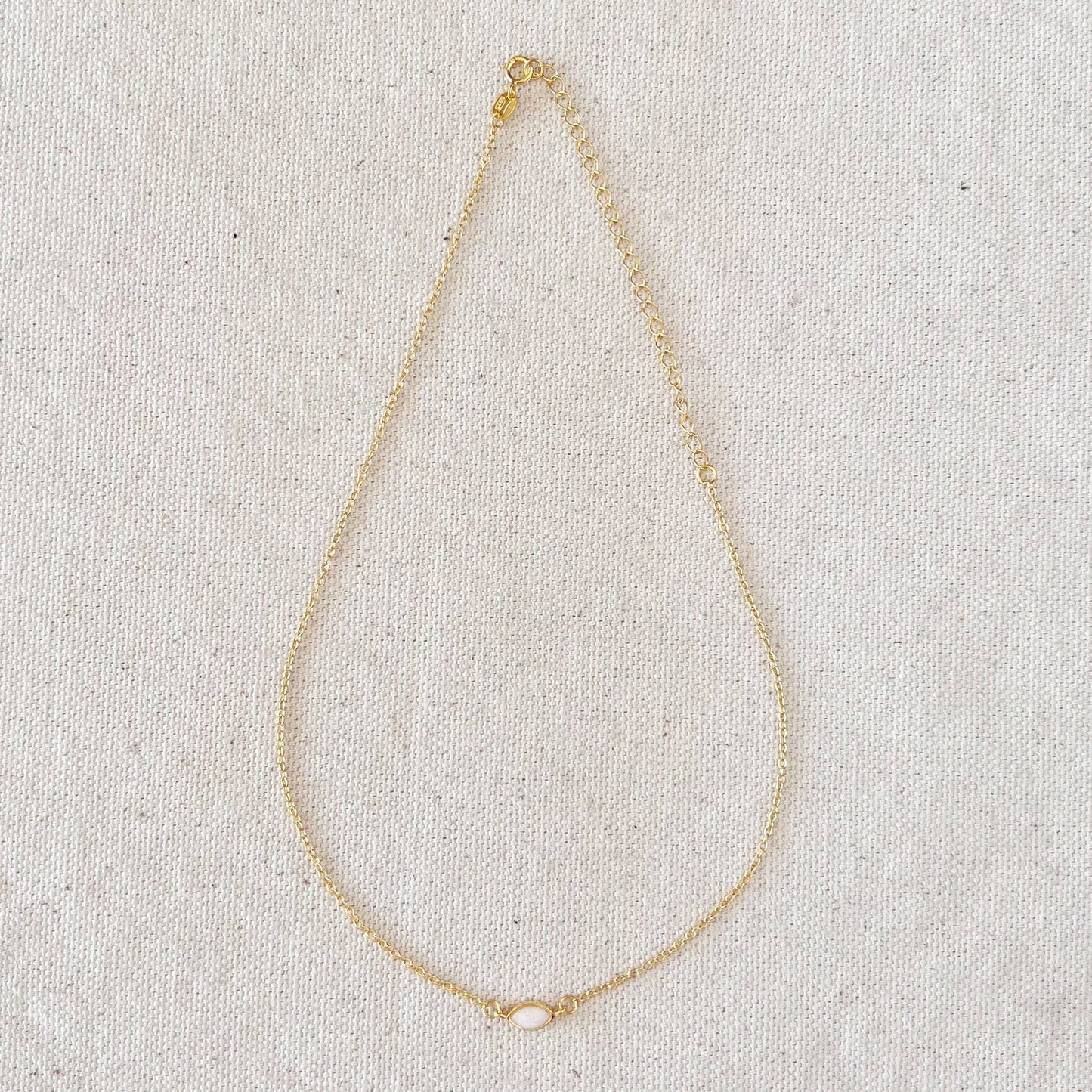 18k Gold Vermeil Opal Necklace